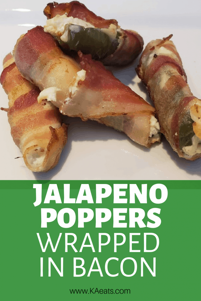 Jalapeno poppers wrapped in bacon appetizer