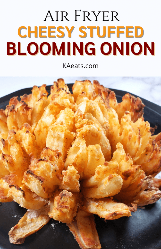 Air Fryer Cheesy Stuffed Blooming Onion